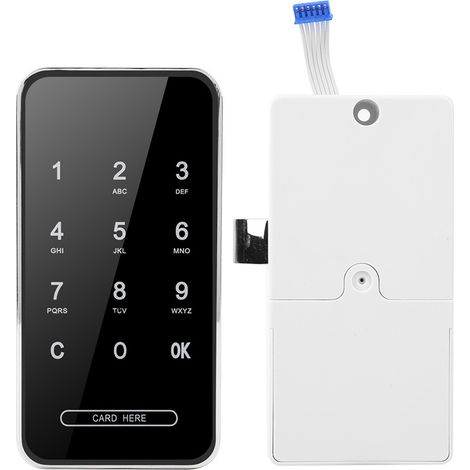 Schlüsselloses, intelligentes RFID-Code-Vorhängeschloss mit Touchscreen für Schuhschränke und Aktenschränke – Silbernes RFID-Armband (1/5)