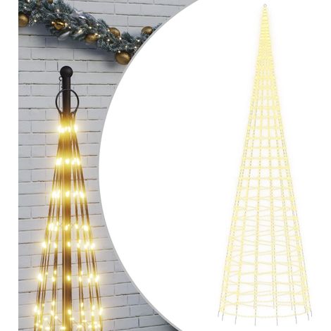 LED Christmas Tree on Flagpole 3000 LEDs Warm White 800 cm vidaXL (1/5)
