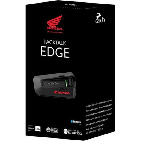 Intercom Bluetooth - CARDO - PACKTALK EDGE SOLO - Edition Spéciale Honda - Connectivité TFT - Rechargeable USB (1/4)