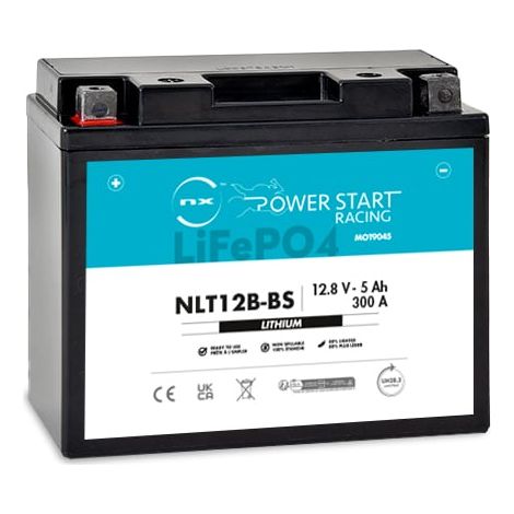 NX - Batterie moto Lithium YT12B-BS / NLT12B-BS 12.8V 5Ah