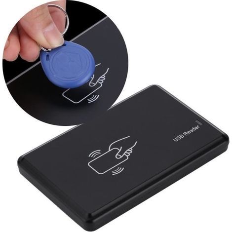 Lettore di schede RFID USB Fihero da 125 kHz, programma per la scrittura e la copia/duplicazione di documenti d'identità e 5 chiavi ID. (1/4)