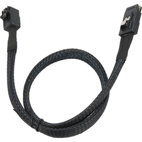 Câble Interne Mini SAS SFF-8643 vers 8087 12Gbps Haute Vitesse Flexible Faible Atténuation pour Serveurs Informatiques 1m (1/5)