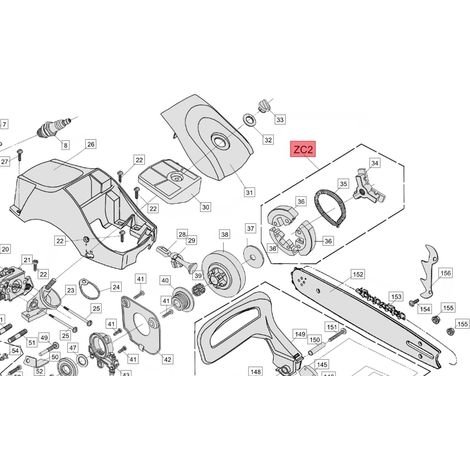 Frizione ORIGINALE BLUEBIRD per motosega CS 390 CS390-ZC2