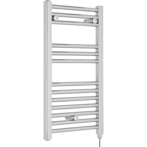 Nuie 720mm x 400mm Chrome Electric Round Ladder Rail - MTY150 (1/5)