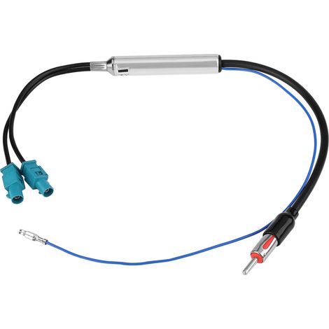 Adaptateur d'antenne autoradio double Fakra vers Din mâle, câble pour Audi Skoda, connecteur stéréo universel (1/5)
