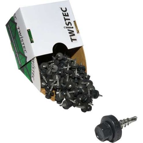 Twistec® Colorhead 4,8X20 anthrazit, für 451M8P 100St./Pck 292PVZ48X207016 Trapezblechschrauben
