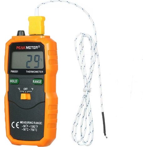 Thermomètre électronique avec sonde thermocouple Thermomètre industriel numérique, polyvalent et pratique (1/3)