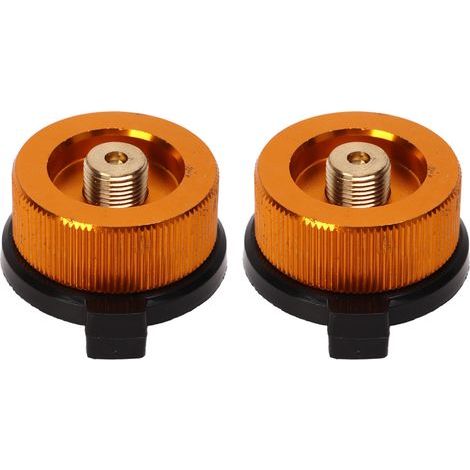 Camping-Gasadapter, leichte, selbstverlöschende Feuervorrichtung – 2-teilig aus Nylon und Kupfer-Aluminium-Legierung (1/5)