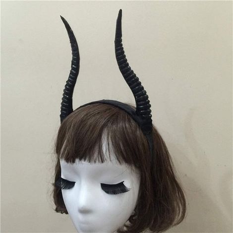 Accessoire de déguisement d'antilope à longues cornes pour Halloween (femmes et filles) - Bandeau à faire soi-même - Accessoires de fête (1/5)