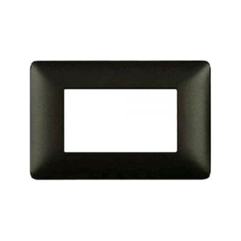 Mapam placca nero 4 posti compatibile Bticino Matix - JOY-P5004-NE