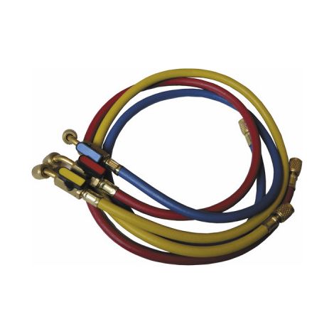 Jeu de 3 flexibles R410A FF 1/4" x 5/16" SAE avec vannes - GALAXAIR : SA-CT360-410