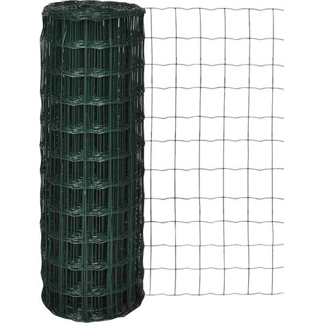 Clôture Grillage Clôture euro Clôture de jardin Acier 25 x 1,2 m Vert 23899