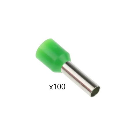 Embout de cu00e2blage Vert 6mm2 x100 - 41054 (1/5)