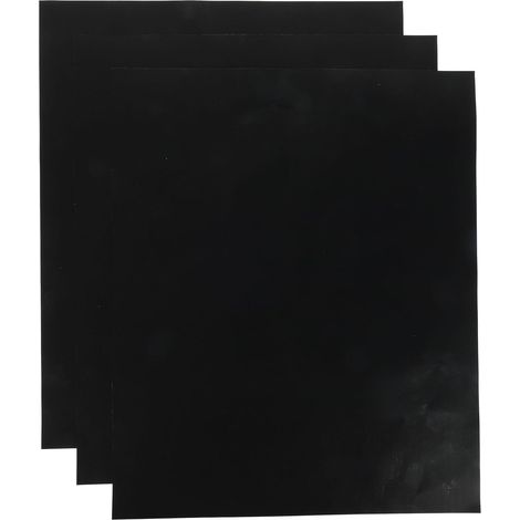 Tapis de Noir, Lot de 3 Feuilles Antiadhésif Réutilisable en Tissu Fibre de Verre Ptfe pour Intérieure Four et Barbecue en Plein Air'-'- (1/5)