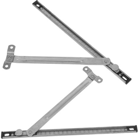 Barre de Sécurité Télescopique pour Fenêtre en Acier Inoxydable 304, Limiteur D'ouverture Réglable sans Perçage, Protection pour Fenêtres Coulissantes et Battantes, Lot de 2