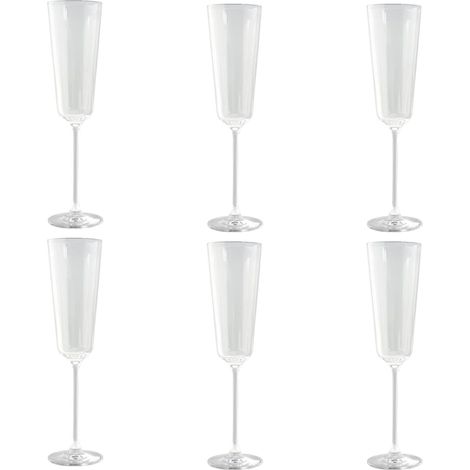 Livellara Rinascimento set 6 flute champagne vetro trasparente 240 ml (1/3)
