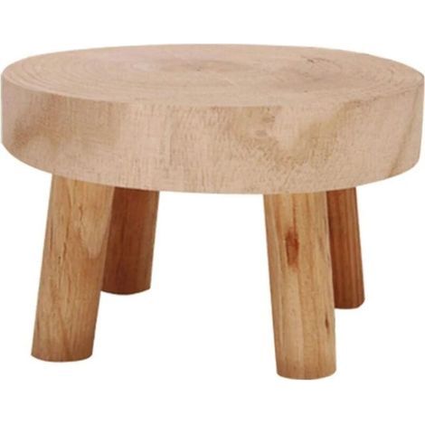 Support en bois pour plantes en pot, support de pot de fleurs en bois, mini tabouret en bois, tabouret en bois, pour intérieur ou extérieur, salon, entrée ( taille : S) (1/5)