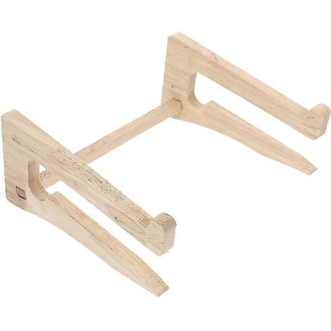 Support de bureau pour ordinateur portable, support pour ordinateur portable, rehausseur en bois pour ordinateur portable de bureau-28X26X12CM-Khaki