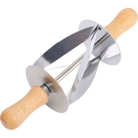 Rouleau à pâtisserie en acier inoxydable pour la pâte à pain et à croissants (1/5)