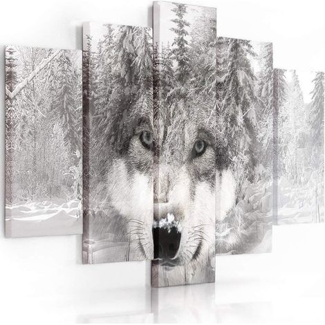 Stampa su tela 5 parti, Custode della foresta - 200x100 (1/4)