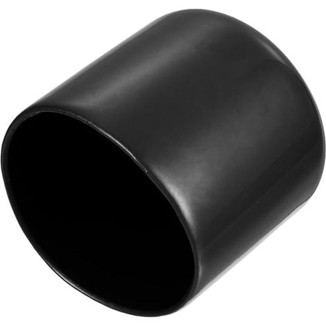 8pcs Rubber End Caps 31 mm (1 1/4") ID Round Vinyl Tip for Thread Protection Screws Black (1/5)