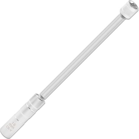 Ausziehbarer magnetischer Zündkerzenschlüssel, 35 cm lang, 360 Grad drehbar, 16-mm-Zündkerzensteckschlüssel mit 12 Punkten, professionelles Autozubehör für die meisten Fahrzeuge (16 mm)
