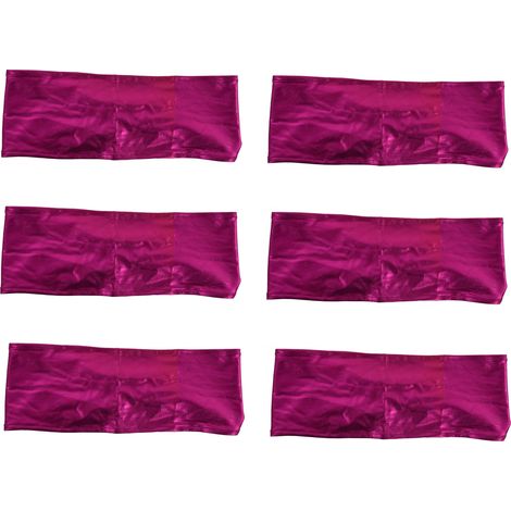 Set mit 10 elastischen Sicherheitsgurten für Hochzeitsstühle, Bankettsaaldekoration, Fuchsia-Rosa (1/5)