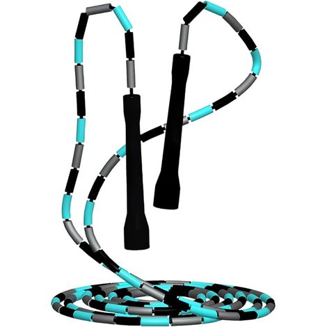 Beaded Jump Rope, Adjustable Length 3 m with Unbreakable Handles and Beads, Anti-Tangle, Fitness Training, Exercise Equipment (B)