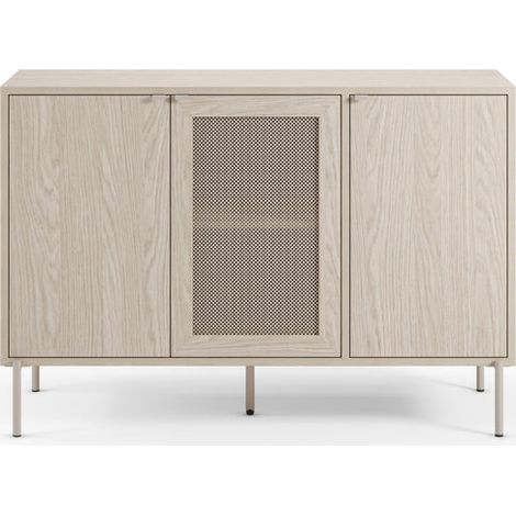 VIRA - Buffet 120 cm en mélamine - Beige