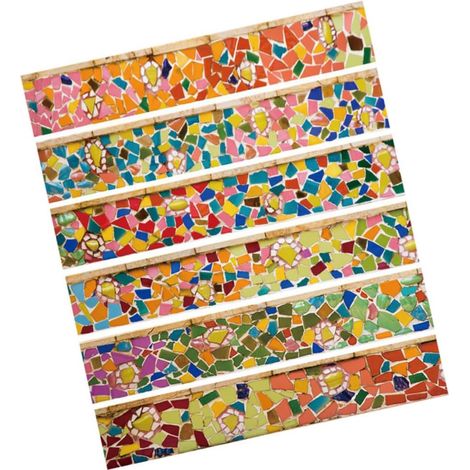 6 Pièces Sticker Escalier Fond Autocollant Mural (1/5)