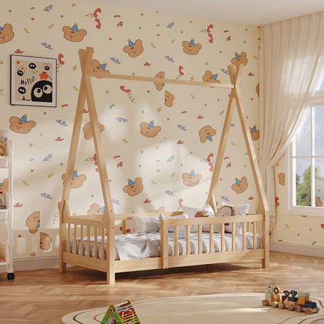 Pine Wood House Bed Frame (1/3)