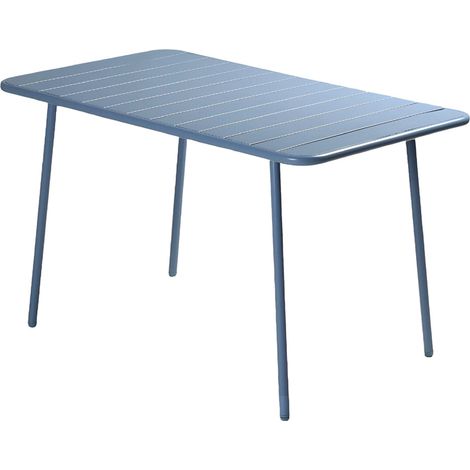 Table de jardin 4 à 6 places 120cm bleu BERGAME