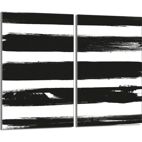 Glasschutzplatte für Herd 2x30x52 Streifen (1/5)