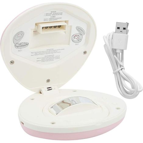 Lampe de nuit LED projecteur rechargeable USB en forme de coquillage - Lumière décorative rose pour salon, chambre, bureau, bar, salle à manger (1/4)