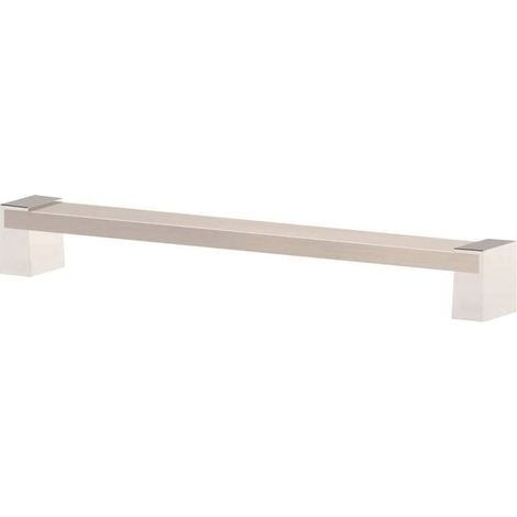 Itar – Poignée de meuble aluminium 31mm – Entraxe 160mm – Finition nickelé satiné/chromé – Largeur 30mm – Matériau zamac – Longueur 173mm (1/2)