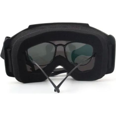 Lunettes Coupe-Vent - Écran Facial Détachable - Pour Moto VTT Équitation Extérieur - Cadre Noir - 1 Pièce (1/5)