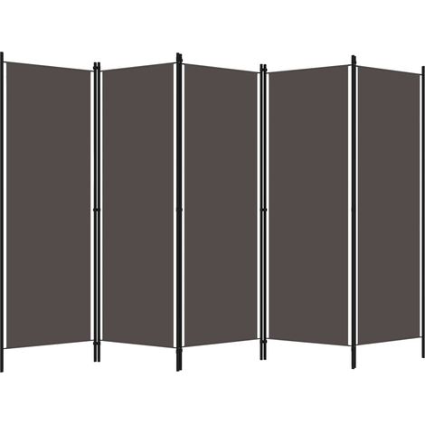 Cloison de séparation 5 panneaux - Paravent Séparation de pièces Anthtracite 250x180 cm (1/5)