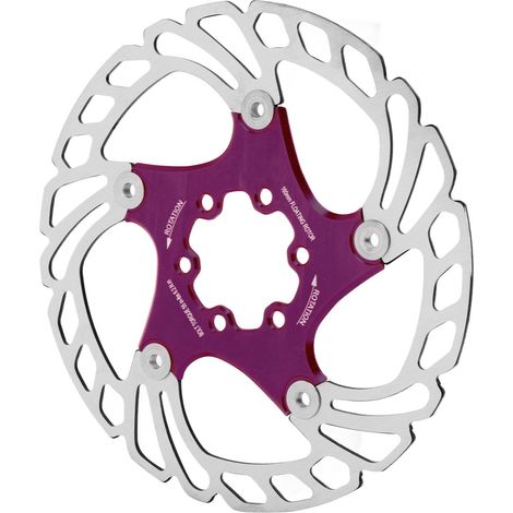 Disque de frein flottant 16 cm pour vélo, rotor à 6 trous, pièce de rechange violette pour VTT et vélo de route (1/5)