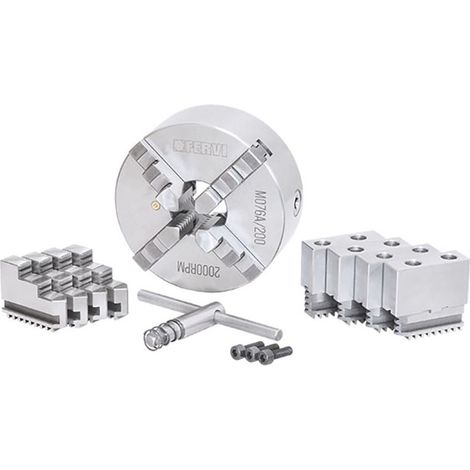 Fervi M076A/200 Mandrino di precisione autocentrante per tornio 4+4+4 griffe (1/3)