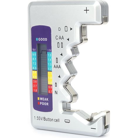 Digitaler Batterietester, Batteriekapazitätstester, Messwerkzeug 90 x 60 mm (1/5)