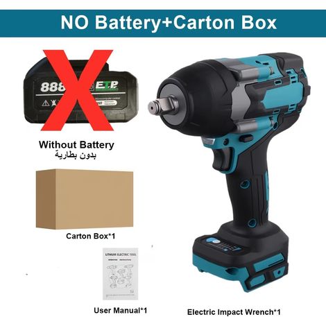 Clé sans fil 1800 Nm – Version nue – Sans batterie – Pour Makita 18V – Usage professionnel (1/5)