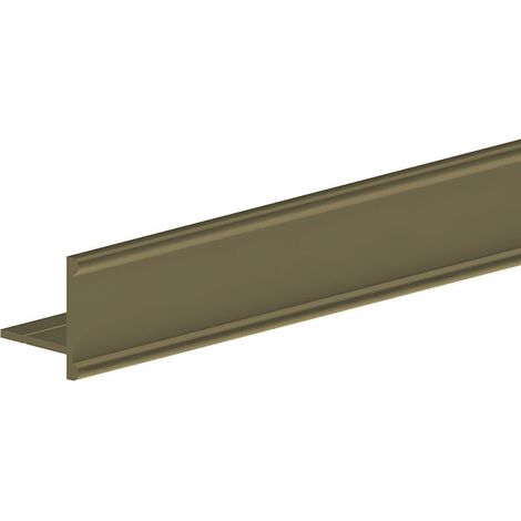 Slid'Up By Mantion – Profil bas en T pour porte 18 mm max – Longueur 1,8 m – Aluminium anodisé bronze – Fixation en haut et en bas des panneaux (1/4)