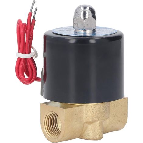 Électrovanne en laiton, filetage femelle, unidirectionnelle, normalement fermée, pour eau et huile, 220 V CA. (1/5)