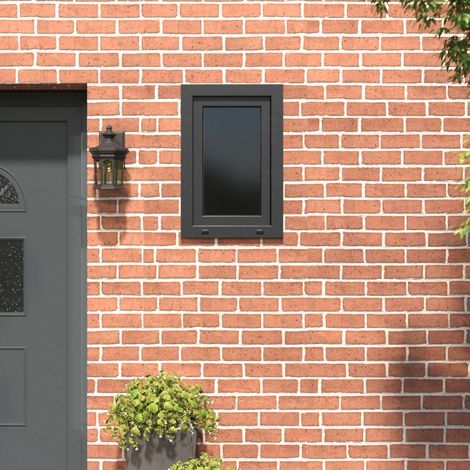 vidaXL Fenêtre de sous-sol RISOR 50 x 75 cm PVC et verre Anthracite (1/5)