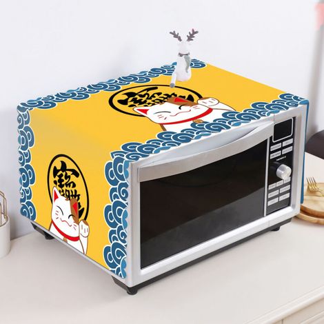 Housse micro-ondes imperméable 35x100cm style nordique avec chat porte-bonheur