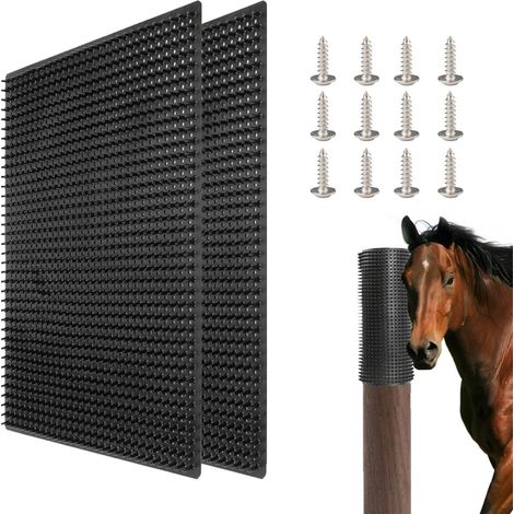 Brosse De Toilettage Pour Chevaux Et Bétail - Poils Rigides Srs - Massage Cutané Et Nettoyage - Lot De 2 (1/5)