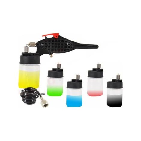 MODELLIER-AIRBRUSH 0,5 MM MIT 1,5 M ABFALL 5 TANKS MALEREI PROF (1/5)
