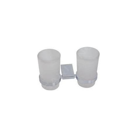 Novaservis Metalia 9 - Double porte-verre pour hygiène dentaire, chrome 0957,0