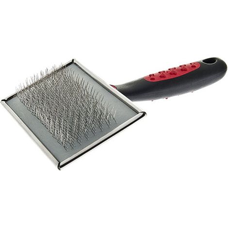 Small: Spazzola cardatore Soft con manico ergonomico per cani e gatti