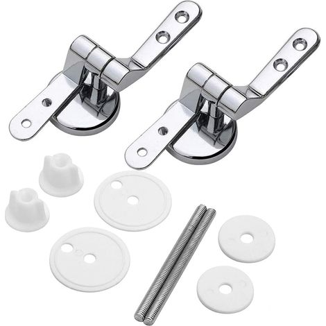 Cerniere copriwater cromate kit agganci per tavoletta wc bagno 57x54 mm 02058